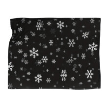 Kerstdeken met zwarte sneeuwvlokkenprint, zacht en warm, geschikt voor bank, bed, kantoor en reizen. Multifunctionele deken.