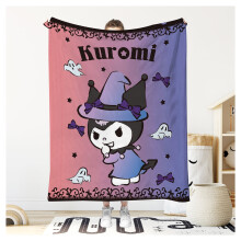 Halloweenská roztomilá deka Kuromi, pohovka, klimatizace, deka, deka na zdřímnutí, zesílený ručník na obličej, deka do postele, obývacího