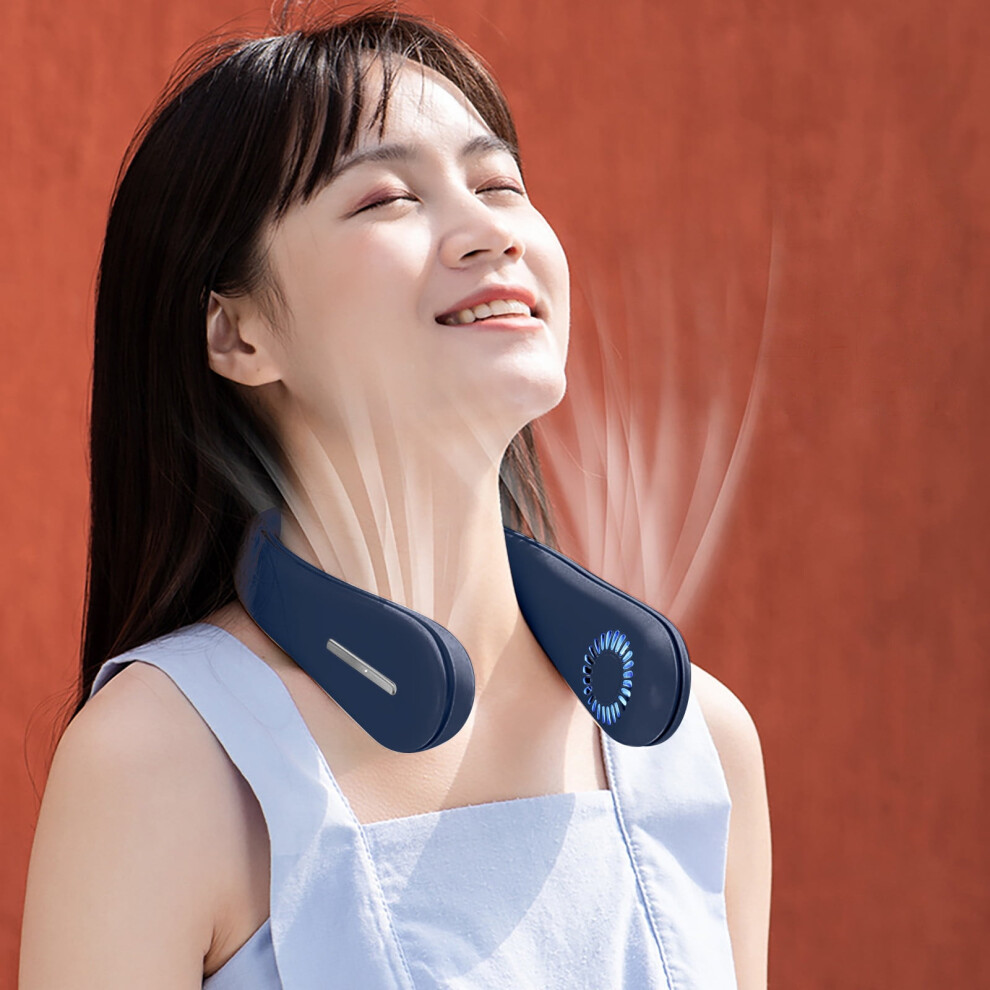 Zkccnuk Portable Neck Fan, Bladeless Wearable Fan With 2400Mah Battery, Rechargeable Usb Powered, Headphone Design, Hands-Free, Leafless, Compatible 9164030588462
