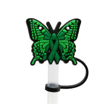 Couvre-pailles en silicone papillon colorés de 8 mm, compatibles avec les gobelets Stanley, couvercles et protège-bouchons réutilisables,