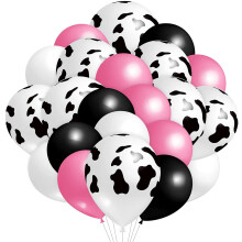 120 latexballonnen: 60x12" ballonnen met dierenprint en 60x10" kleurrijke ballonnen voor babyshower, verjaardag, bruiloftsdecoratie (koeienprint)