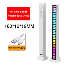 RGB LED-stripverlichting met muziek- en geluidsregeling, ritme-effect, sfeerverlichting, nachtlampjes voor bar, auto, kamer, tv, gaming en decoratie.