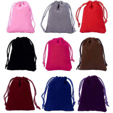 18 bolsas de terciopelo con cordón de 3,54 2,75", 9 colores, bolsas para joyas y regalos, bolsas para dulces para Navidad, bodas, recuerdos de