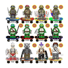 12 stuks TMNT minifiguren: Raphael, Leonardo, Michelangelo, Donatello. Compatibel met bouwblokken. Actiespeelgoed, een leuk cadeau voor kinderen.