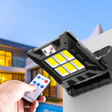 Fnyoxu utendørslys, bevegelsessensordrevne lys, 3 moduser med 48 COB-lampeperler, veggsikkerhetslys for gjerde, hage, terrasse, inngangsdør
