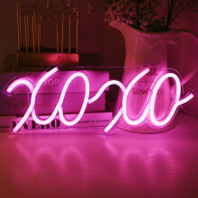 Luminária de néon LED LINLIN XOXO, alimentada por USB, ideal para decoração de quartos, casamentos e festas.