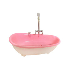 Baignoire miniature électrique pour maison de poupée (échelle 1/6), compatible avec les poupées de 30 cm, jouet idéal pour les enfants, rose