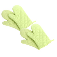Xubond Kitchen Essentials, Pure Color Verdickende Mikrowellen-Ofenhandschuhe, Grün, Silikon-Ofenhandschuhe