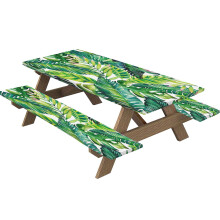 Conjunto de três peças Quinlirra para piquenique, incluindo capa para mesa e capa para praia. Inclui toalha de mesa elástica, capa para cadeira de