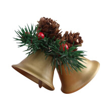 Borda decorativa festiva de sino de Natal vermelho e verde