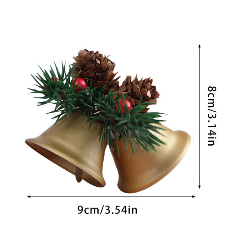 Feestelijke rode en groene kerstbelversiering met rand 1