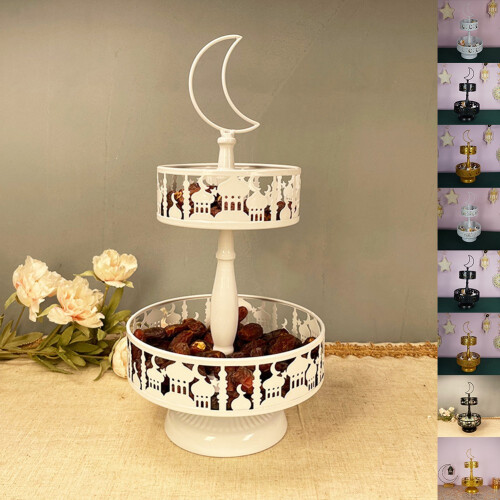 Ευρωπαϊκή βάση για γλυκά, επιδόρπιο, τούρτα Ramadan Eid Decor, δίσκος από σφυρήλατο 2