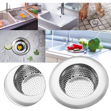 XHXGZ Zeefjes voor de keuken, gootsteenfilter, roestvrijstalen filter, grote zeefjes met brede rand en vergieten