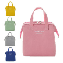 Tragbare Lunchtasche, isolierte Lunchbox aus Aluminiumfolie für Schule und Arbeit (Pink)