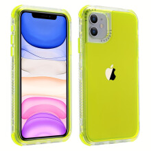 Capa para celular 2 em 1, compatível com iPhone 14 Plus, capa traseira híbrida à prova de choque e quedas em cor sólida.