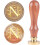 Vintage σφραγίδα σφραγίδας κεριού με αφαιρούμενη κεφαλή ορείχαλκου 25 χιλιοστών - 1