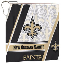 Op maat gemaakte waterdichte verduisteringsgordijnen van het Saints voetbalteam, 72x72 inch, geschikt voor badkamer en huis, hittebestendig