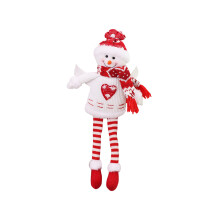 wsevypo Slavnostní vánoční úvazek na záclony, držák na záclony s motivem Santa Clause a sněhuláka.