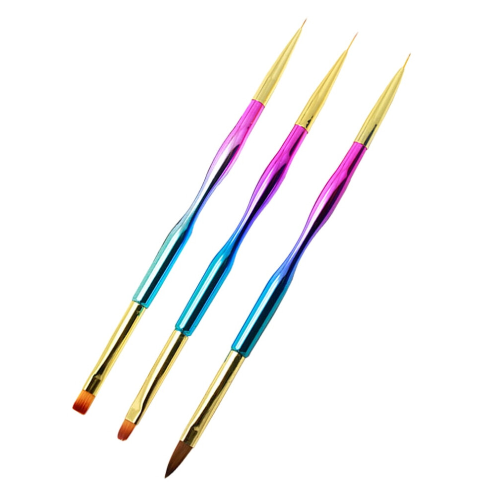 Eease 3pcs Professional Nail Art Brushes Nail Art Liner Brush Manicure DIY Tools Set