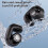 Open Ear Earbuds Bluetooth Wireless Clip Bone Conduction Headphones, Compatible with iPhone & Android 4