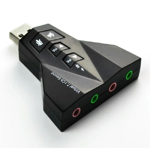 ΓΙΑ Διπλή Κάρτα Ήχου Virtual7.1 Channel USB2.0 Προσαρμογέας Ήχου Διπλό Μικρόφωνο και