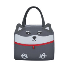 Lancheira térmica de lona XIUH, grande capacidade, estilo bento, ideal para escola e escritório, com isolamento térmico (cinza)