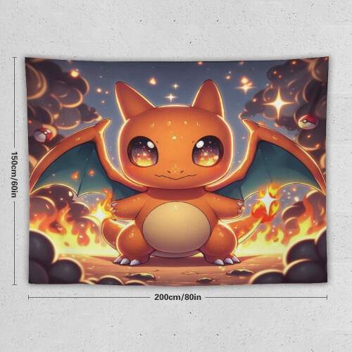 Ταπισερί Charmander Ταπισερί Κρεμαστό για Σαλόνι, Υπνοδωμάτιο, Διακόσμηση Ντορμ, 1