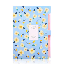 Chemises extensibles à 8 compartiments, organiseur de documents accordéon à motif floral avec fermeture à pression, format A4/Lettre
