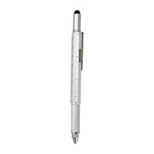 Stylo multifonction lulshou : tournevis, niveau, règle, stylo capacitif 6 en 1, stylo à bille en métal, 1 ml