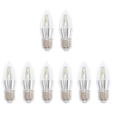 8 stuks LED-kaarslampen voor kroonluchters, decoratieve plafondventilatorlampen