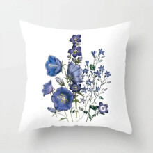 Kussenslopen van katoen en linnen met groene plantenprint voor kussens, woondecoratie voor de bank, Scandinavische tropische print met palmbladeren
