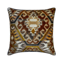 HomeCentric Decoratieve Sierkussenhoezen Blauw 16"x16" Pak van 2, Fluweelzachte Kussenhoezen met Marokkaanse Print en Tribal-motief voor Bank
