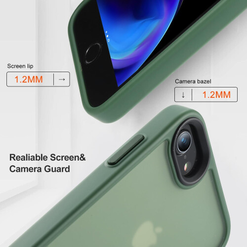 Θήκη αντικραδασμικής προστασίας για iPhone SE2020/2022 - Ημιδιαφανής, λεπτή, σκληρή 2