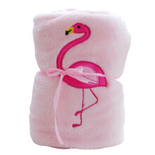 Roze flamingo deken, zachte en knusse plaid 32x40 inch, schattig flamingo cadeau voor vrouwen en meisjes, pluche roze-witte decoratie, flamingo