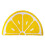 Eease Lemon Half Circle Bath Mat Αντιολισθητικό Απορροφητικό Χαλί για Είσοδο Σπιτιού και 1