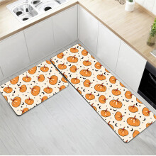Bocqde Thanksgiving Decoraties Herfstdecoratie Pompoen Badmat, Polyester, Super Absorberend, Sneldrogend, Rubberen Achterkant, Antislip, Wasbaar -