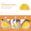 Eease Lemon Half Circle Bath Mat Αντιολισθητικό Απορροφητικό Χαλί για Είσοδο Σπιτιού και 4