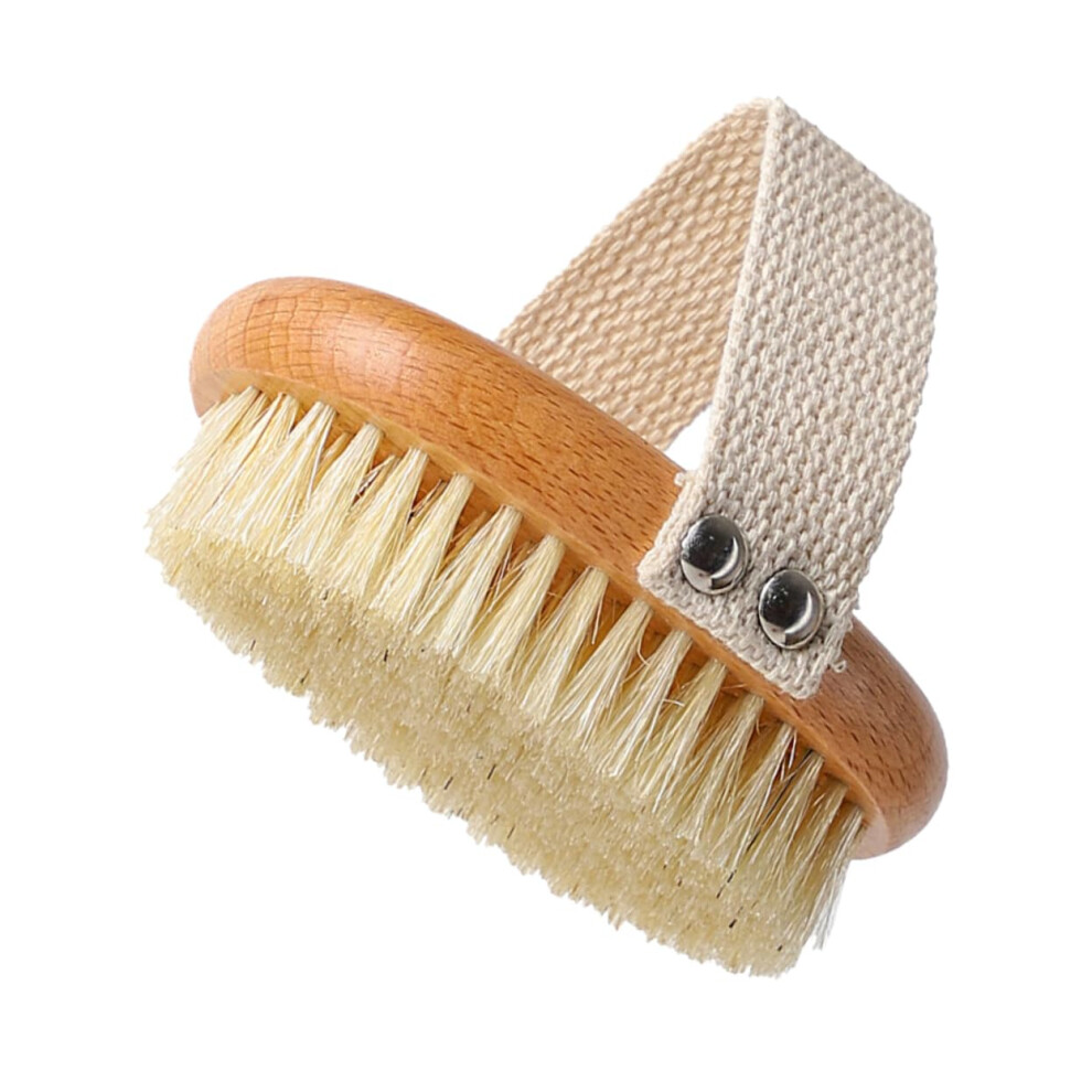 Natural Wooden Body Brush with Cactus Bristles for Effective Skin Exfoliation and Dry Brushing