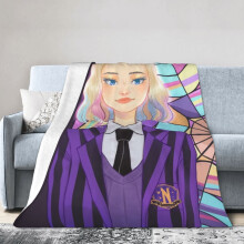 Hoteldeken voor woensdag, anime-deken voor op bed, bankdeken, ultrazachte fleecedeken voor slaapkamer en woonkamer, 60x50 inch