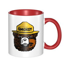 Smokey The Bear Ceramic Coffee Mug Classic Drinking Cups with Handle Tea Cup Novelty Coffee Cup for Men Women Kids Home Office Work 11 oz