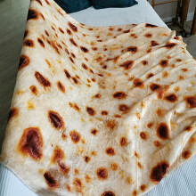 Burrito Tortilla Deken 180 cm Dubbelzijdig Comfortabel Flanellen Deken voor Volwassenen & Kinderen, Geschikt voor Bed, Bank, Reizen, Picknick, Strand