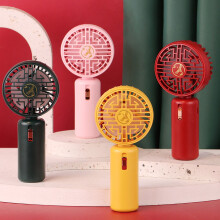 Ventilateur portable Hesroicy, mini ventilateur USB rechargeable à vitesse réglable, silencieux et puissant, style chinois, économique en énergie