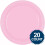 Rosa 10" Plastikteller (20 Stück) 1