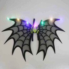 Federra Halloween-Fledermauskostüm mit LED-Lichtern, Halloween-Kostümparty, Cosplay-Kostümzubehör