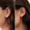 Σκουλαρίκια Jstyle Titanium Cubic Zirconia Ball Flat Back, Υποαλλεργικά μικροσκοπικά καρφιά, 4