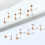 Σκουλαρίκια Jstyle Titanium Cubic Zirconia Ball Flat Back, Υποαλλεργικά μικροσκοπικά καρφιά, 2
