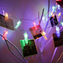 Lichterkette mit Fotoclips, Lichterkette mit Fotoklammern für Partys, Hochzeiten, Zuhause, Wanddekoration, Weihnachten – Lichterkette für drinnen