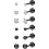 Σκουλαρίκια Jstyle Titanium Cubic Zirconia Ball Flat Back, Υποαλλεργικά μικροσκοπικά καρφιά, 8