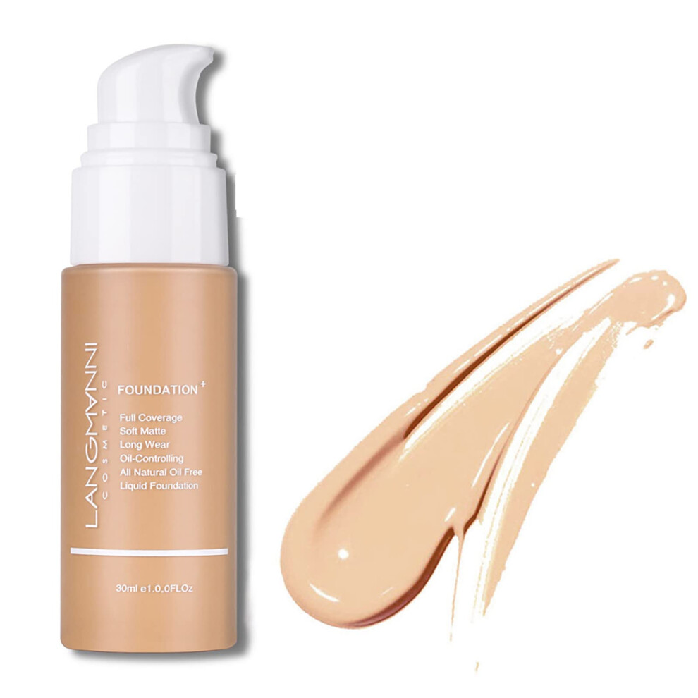 Liquid Foundation and Full Coverage Concealer with Matte Finish, LongLasting 30ml Face Makeup