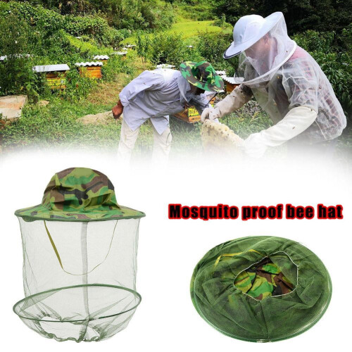 Beekeeping Cowboy Mosquito Bee Insect Net Veil Hat Protector Face Hat Head N6L2 1